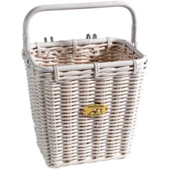 Nantucket Bike Basket Cruiser Pannier Basket W/ Hooks